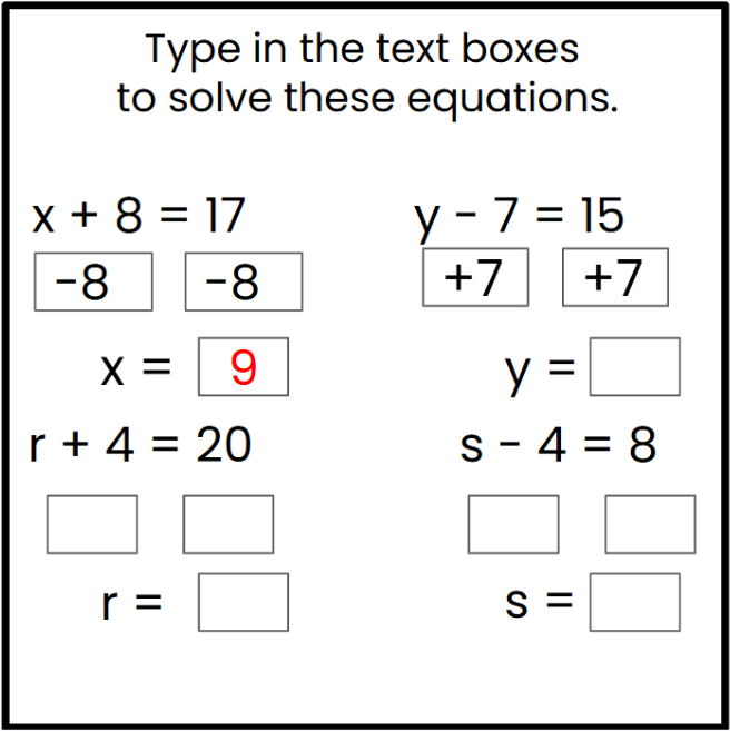 One-Step Algebraic Equations - Addition & Subtraction - Google Slides/Power Point