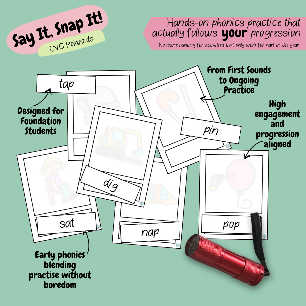 Say It, Snap It | Hands-On Phonics Polaroids | Progression-Aligned Decoding