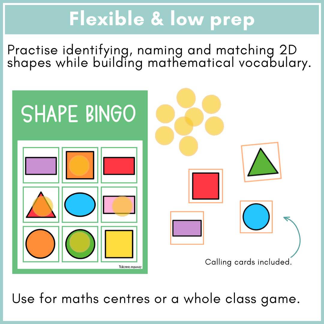 2D Shapes Bingo Foundation Maths Game