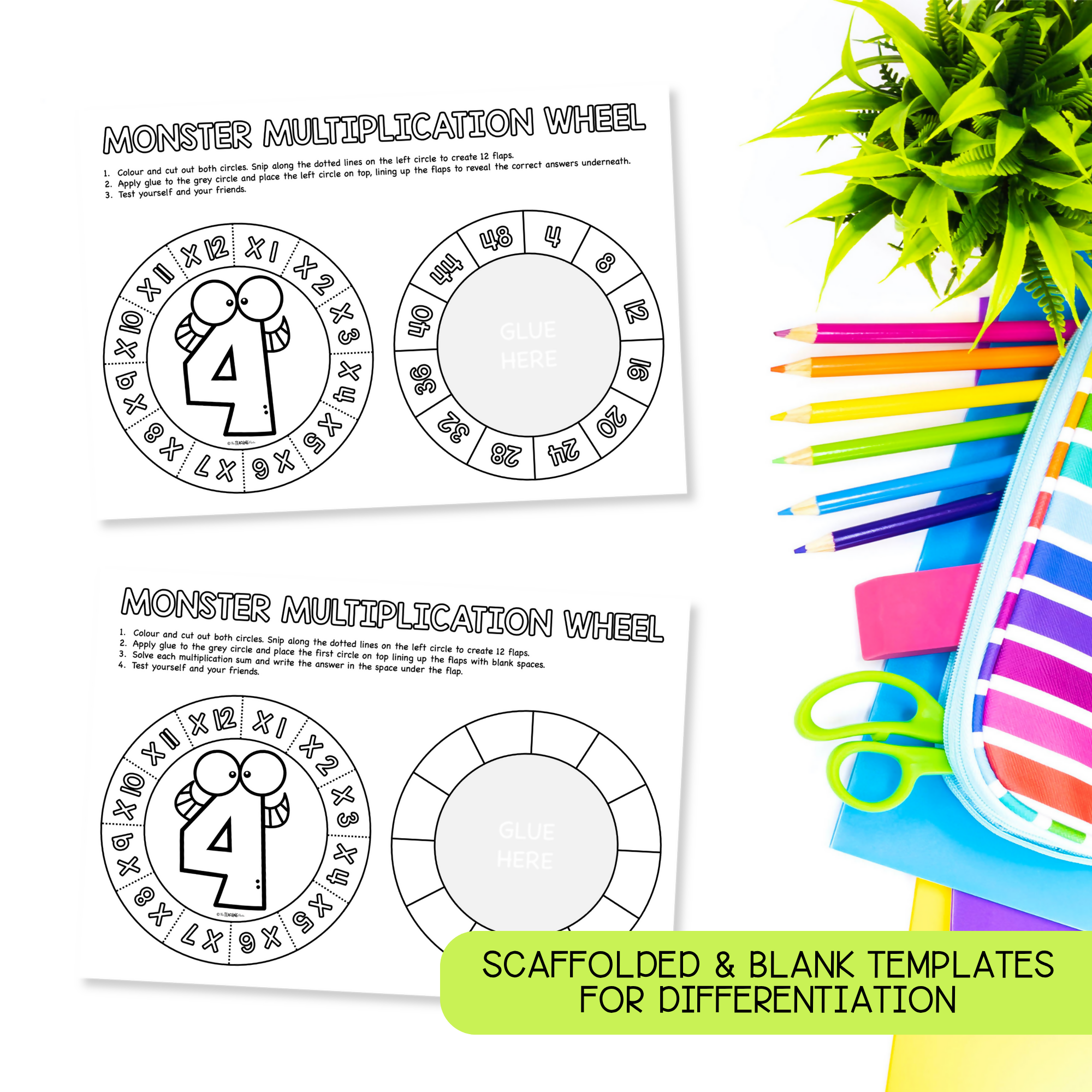 Multiplication Wheels | Times Tables Craft Activity | Year 3 & Year 4 Maths