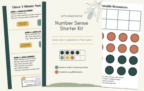 FREE Let’s Learn Maths Number Sense Starter Kit | Hands-On Maths at Home
