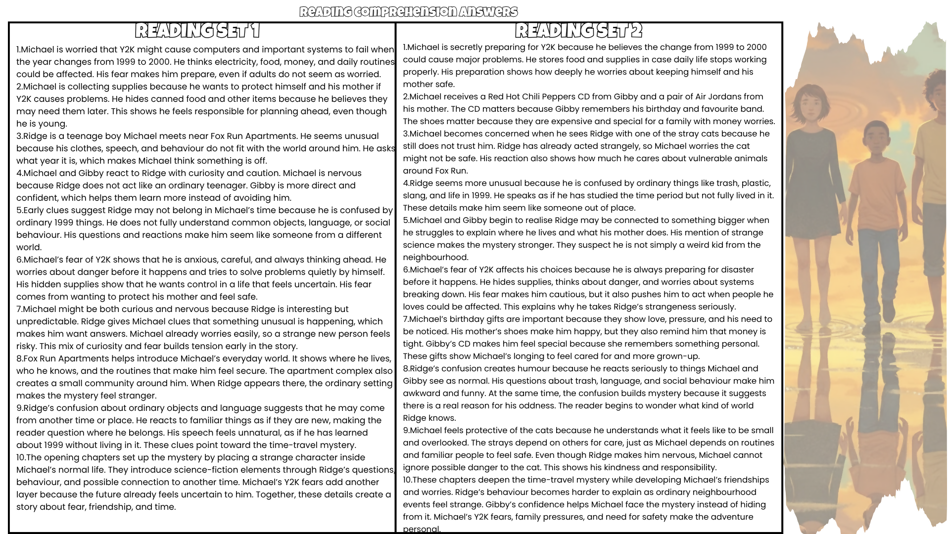 The First State of Being Comprehension Questions and Answer Key PDF | Erin Entrada Kelly Novel Worksheets for Grades 4–6