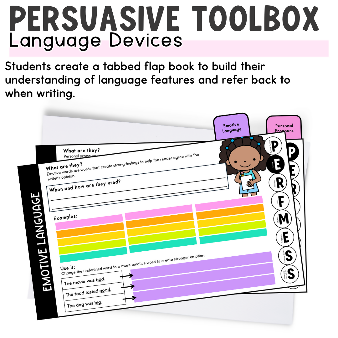 Opinion Writing Language Features & Devices I Interactive Persuasive Notebook