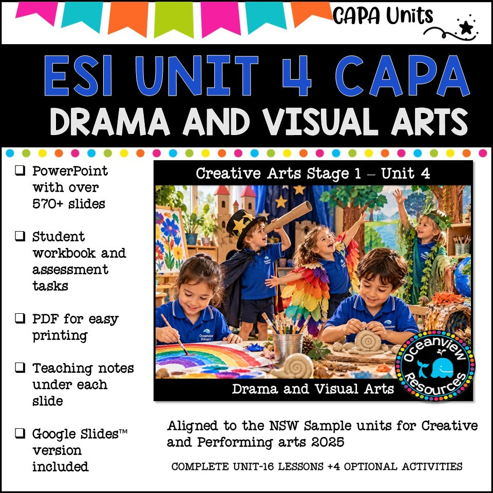 ES1 UNIT 4 NSW DET aligned CAPA Complete Unit- visual arts and drama