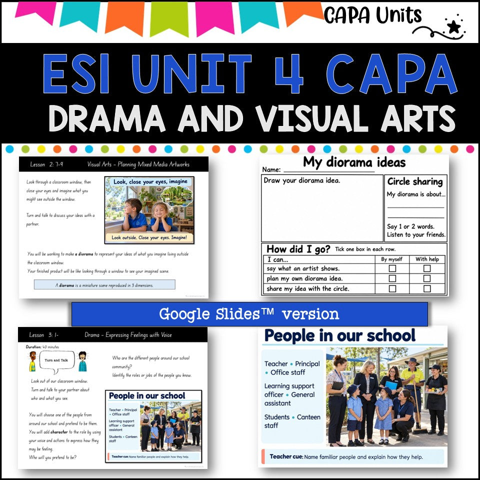 ES1 UNIT 4 NSW DET aligned CAPA Complete Unit- visual arts and drama