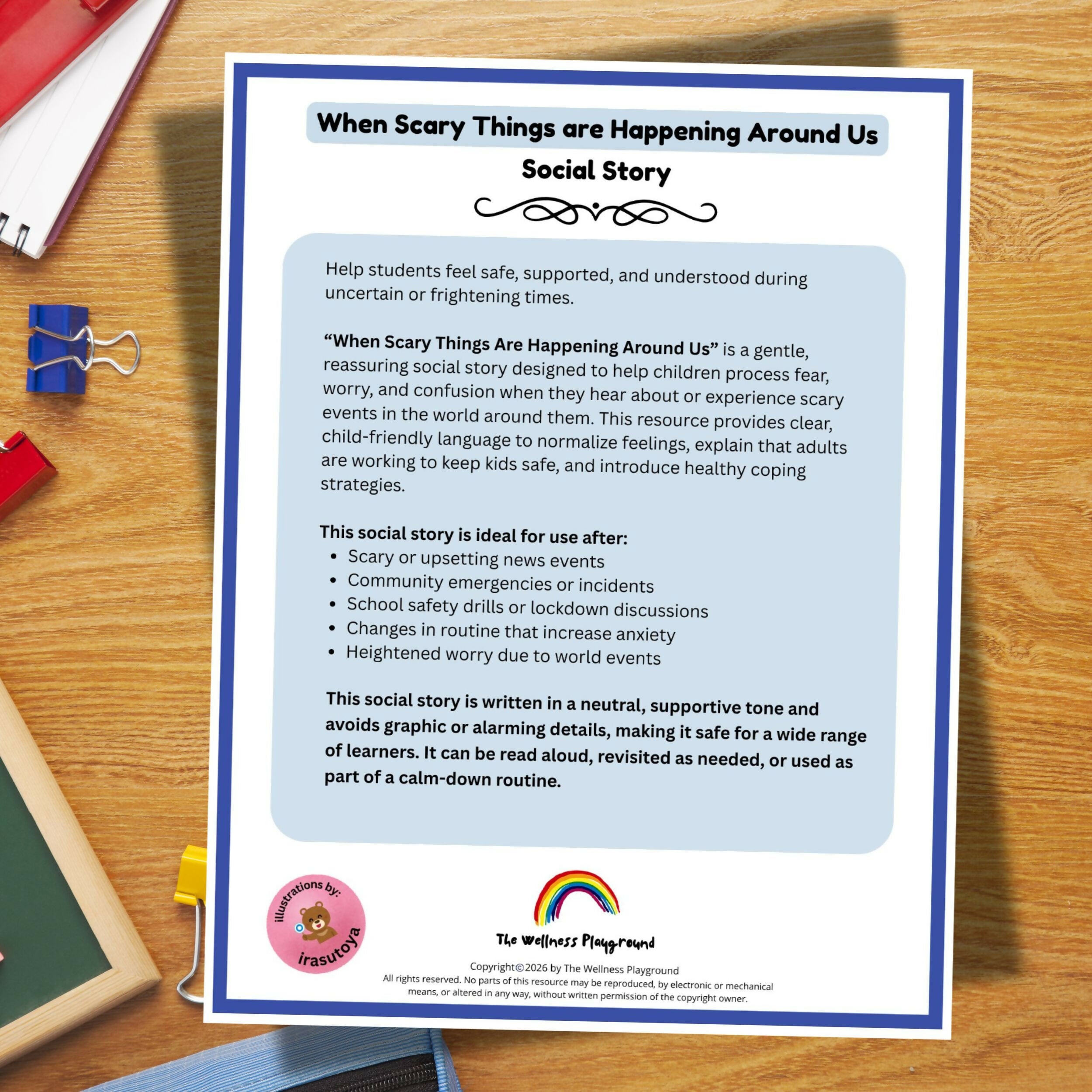 When Scary Things Happen Social Story | Trauma-Informed SEL & Coping Skills