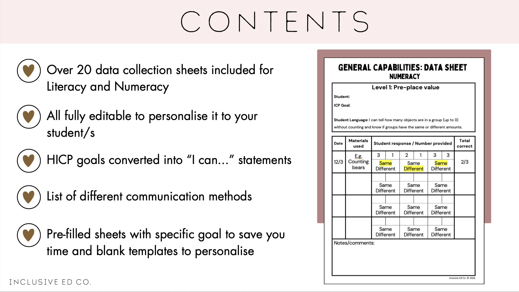 Editable HICP Data Tracking System | ICP Data Collection Sheets