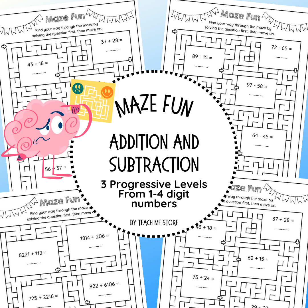 Addition & Subtraction Mazes