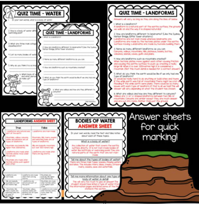 Bodies of Water and Landforms | Year 3 and 4 | HASS Geography | Australian Curriculum