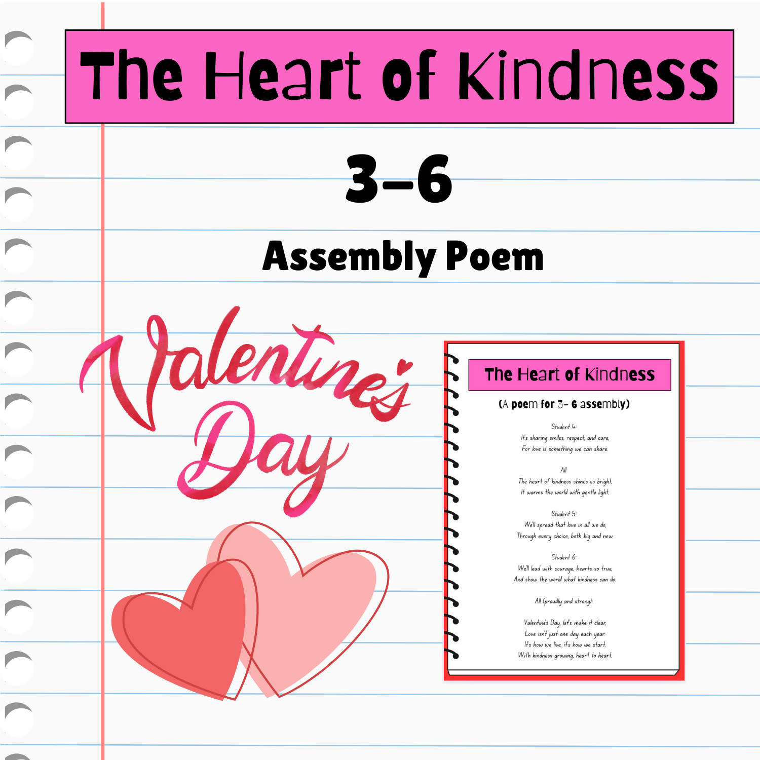 Valentine’s Day Poem – “The Heart of Kindness” (Years 3–6 Assembly Item)
