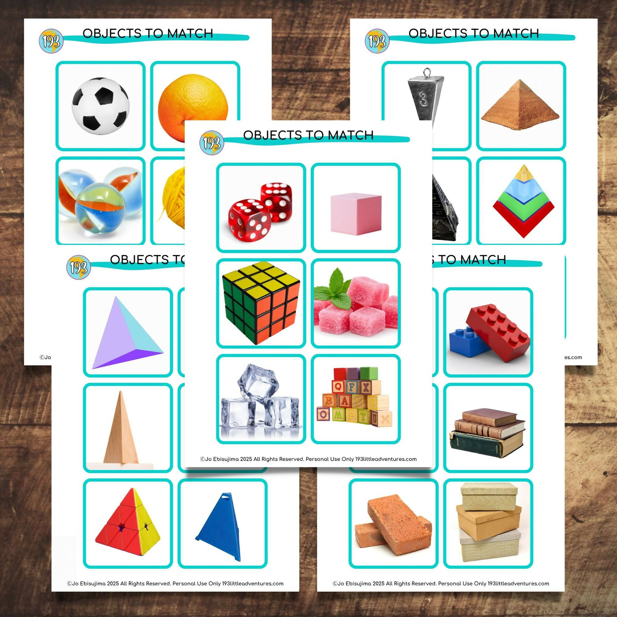 Montessori Geometric Solids + Object Cards 3 Part Cards PDF
