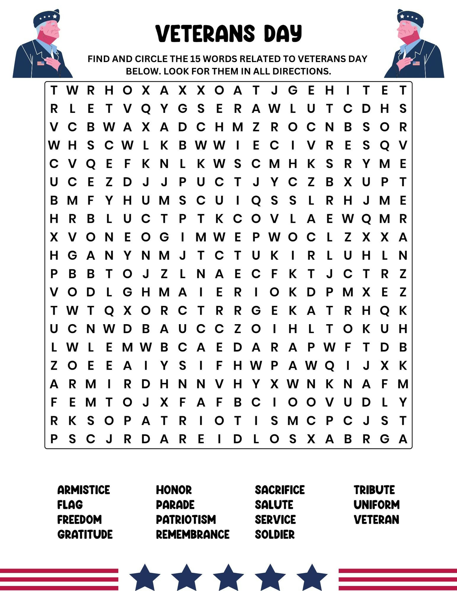 November Word Search Activities | 10 Themed Puzzles | Middle & High School