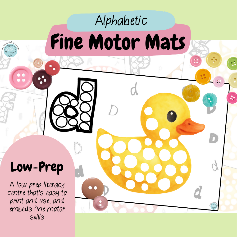 Alphabet Loose Parts Mats | Fine Motor & Phonemic Awareness