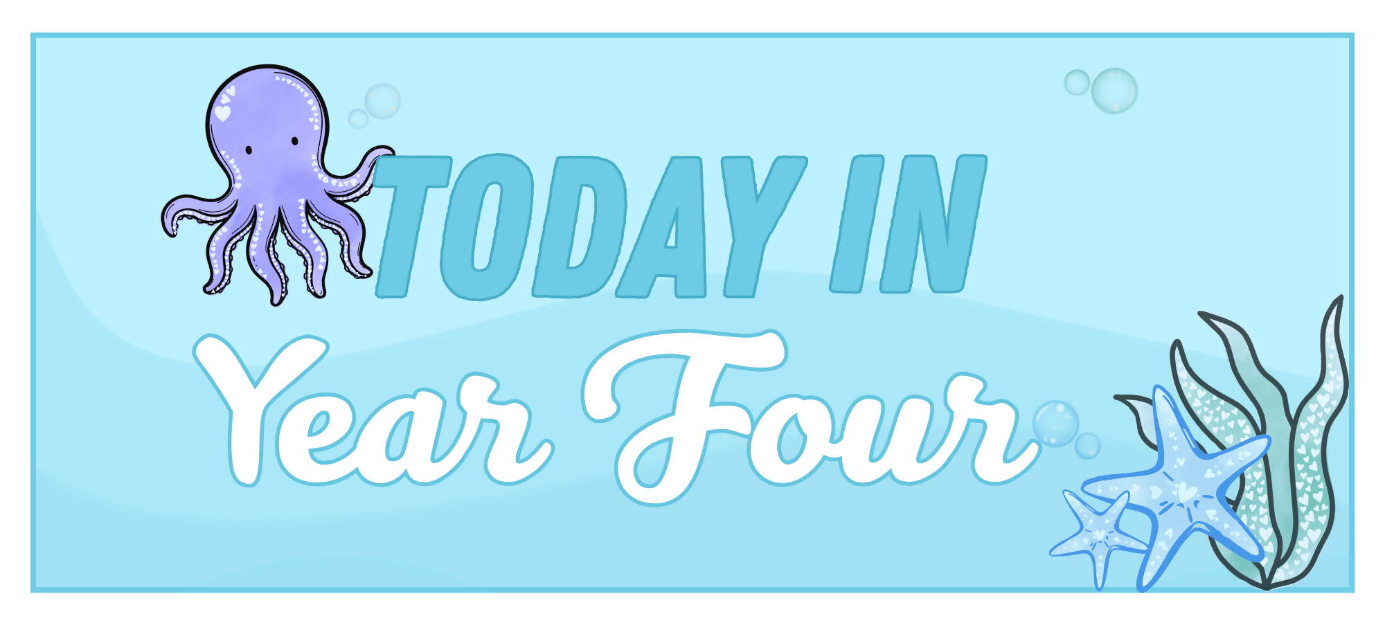 Classroom Schedule - Sweet Tides Ocean Pastel Decor