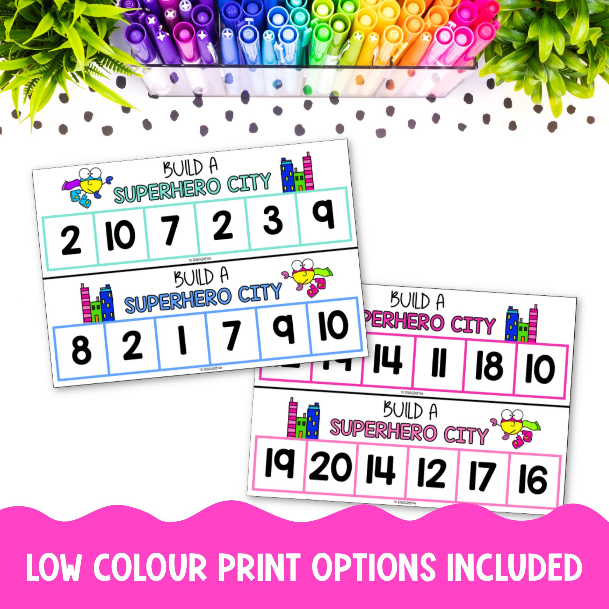 Build a Superhero City | Number Recognition Activity 1–20 | Hands-On Maths