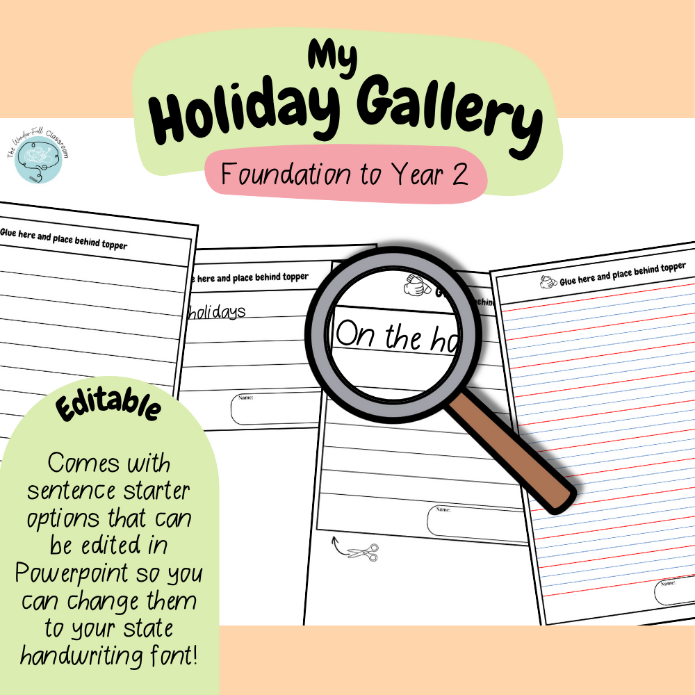 My Holiday Gallery | Recount Writing Template Display | Foundation - Year 2