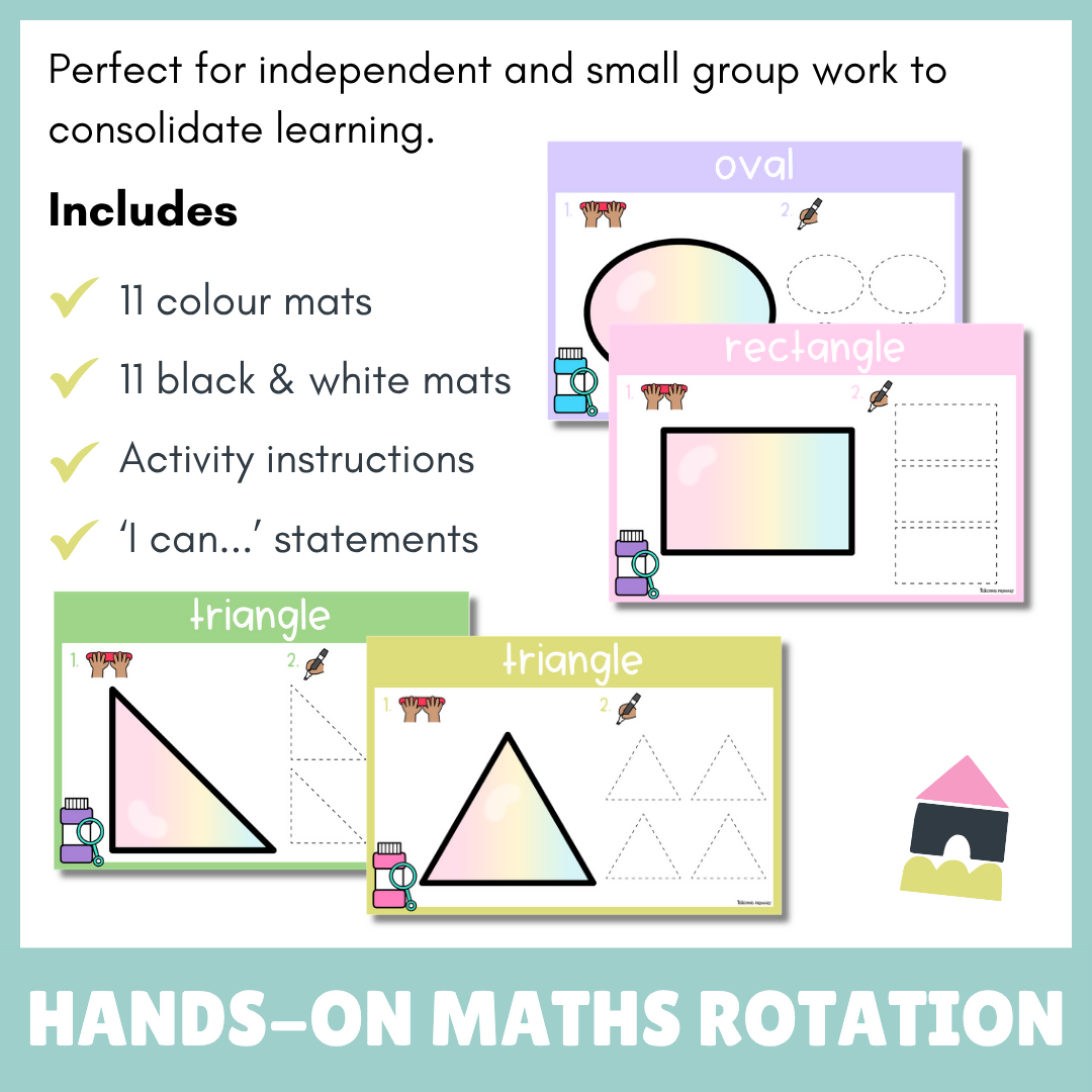 2D Shape Playdough & Tracing Mats | Foundation Maths Centres | Fine Motor
