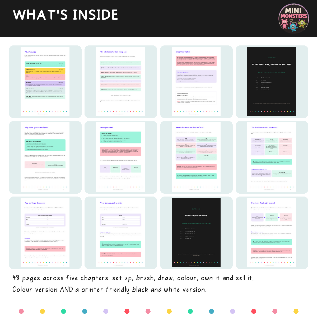 Make Your Own Clipart Guide | Draw Sellable Clipart in Procreate | Own Your Art | Step by Step
