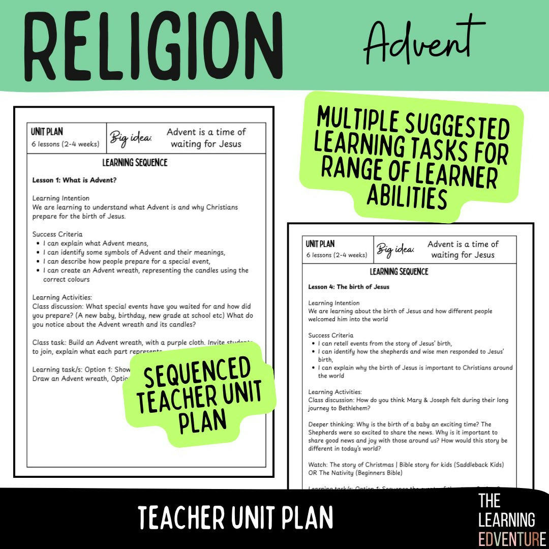 Religion: Advent (Unit Plan)