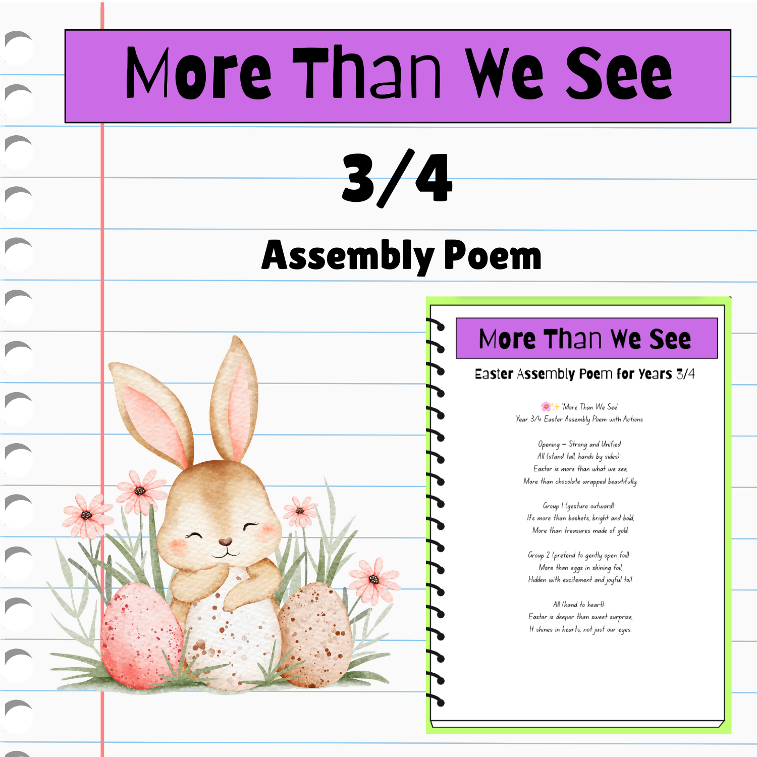 More Than We See Year 3–4 Easter Assembly Poem & Performance Script