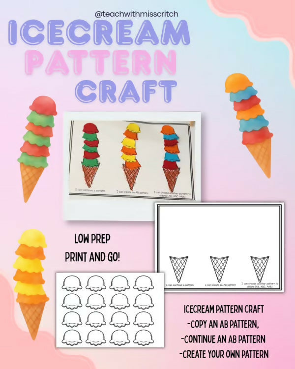 Icecream Pattern Craft Australian Curriculum Aligned
