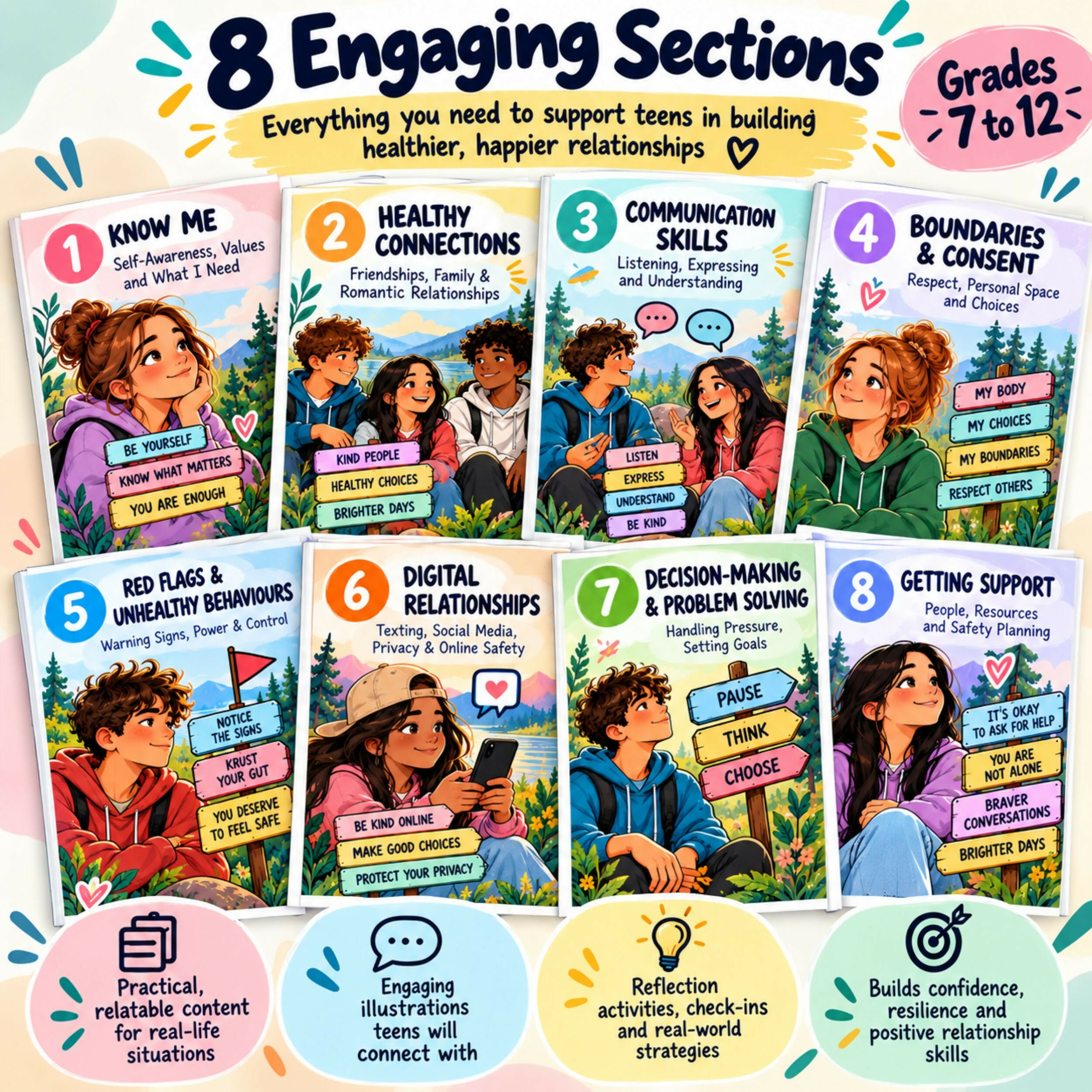 Healthy Relationships Workbook for Teens | Communication & SEL Activities