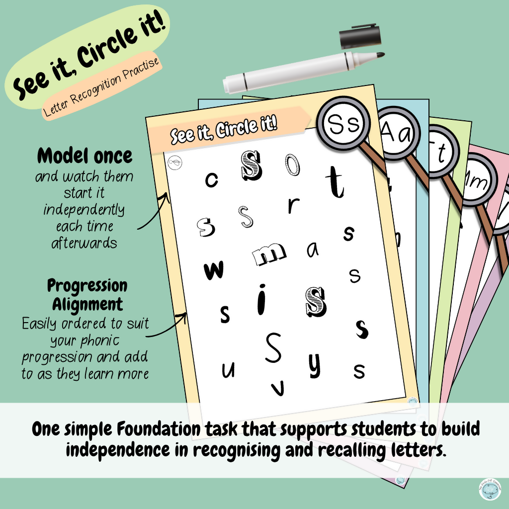 See It, Circle It | Foundation Letter Recognition Activity