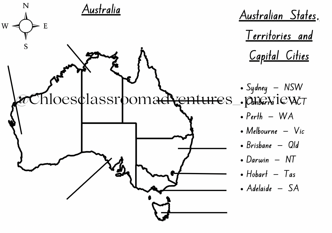 Australia: States, Territories & Capital Cities Map Pack | Australian Map | Australian Geography States, Territories & Capital | Worksheet | Assessment Task