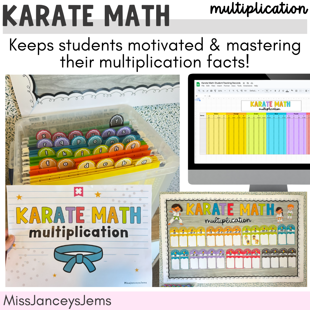 Multiplication Facts Fluency Practice | Multiplication Fluency Facts Game | Karate Math