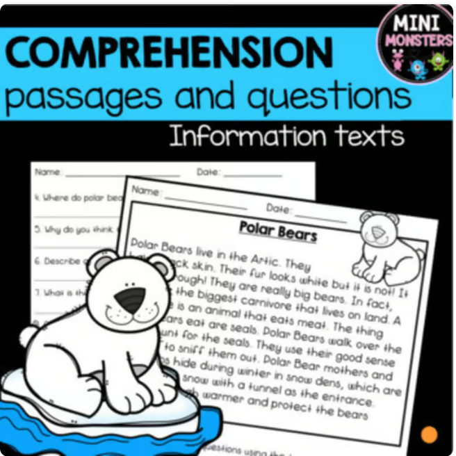 Year 1 Reading Comprehension Passages Questions Set 2 Informative Texts Australian Curriculum