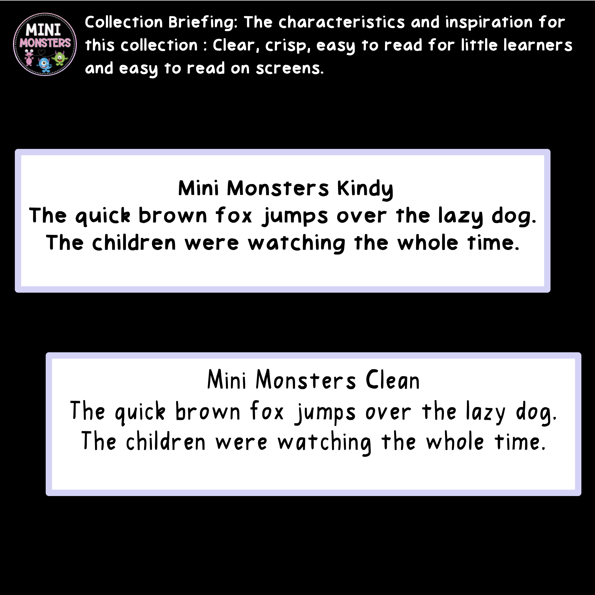 Classroom Fonts | The Clean Collection | 4 Original Hand-Made Teacher Fonts | Easy-Read for Little Eyes | OTF + TTF Commercial Use