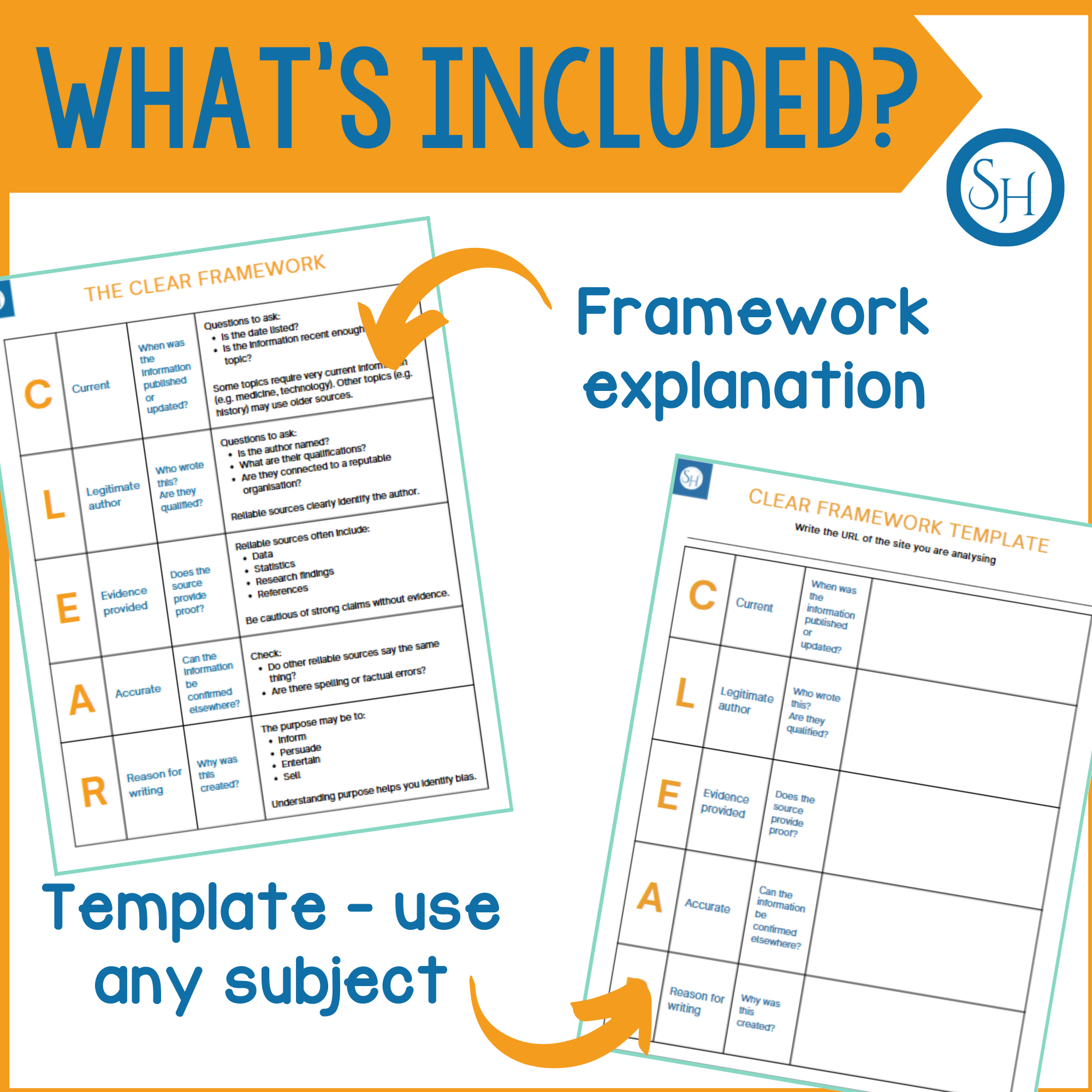 FREE Source Evaluation | Information Literacy | CLEAR Framework Starter | Years 5–9
