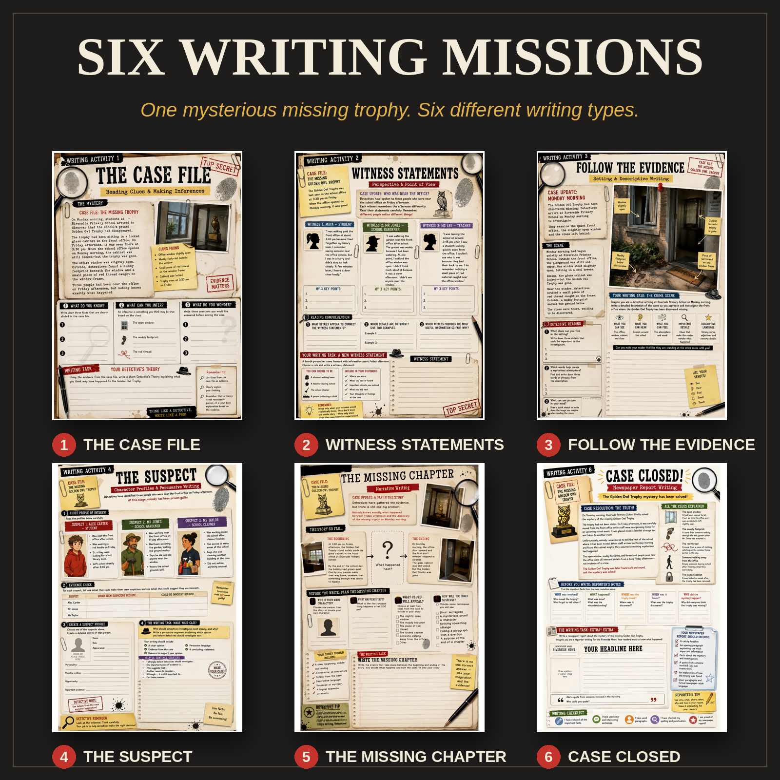 The Mystery Files | Detective Writing Activities | Years 3–6