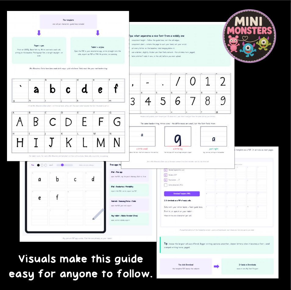 Make Your Own Fonts: Turn Your Handwriting into a Real, Installable Font | Step-by-Step GuideTurn your own handwriting into a real, installable font: the exact method behind every Mini Monsters font you have ever seen. Honestly? I mostly use the same fon
