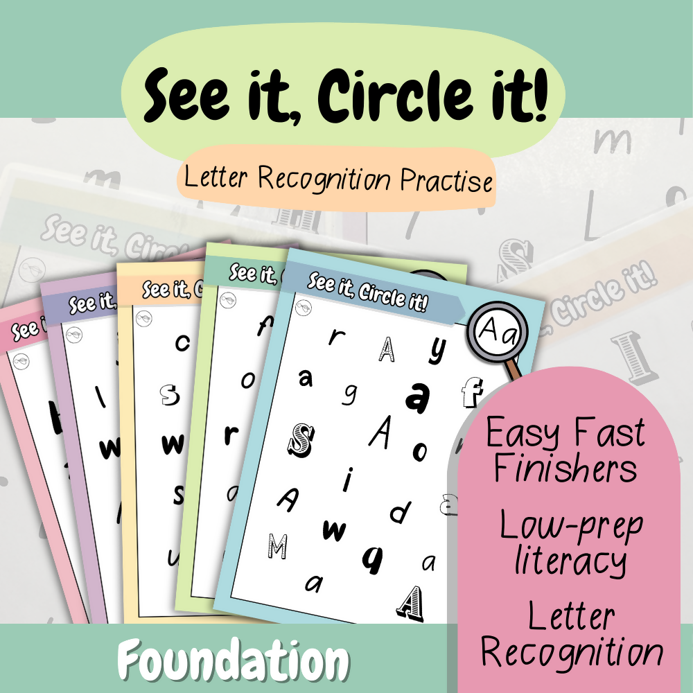 See It, Circle It | Foundation Letter Recognition Activity