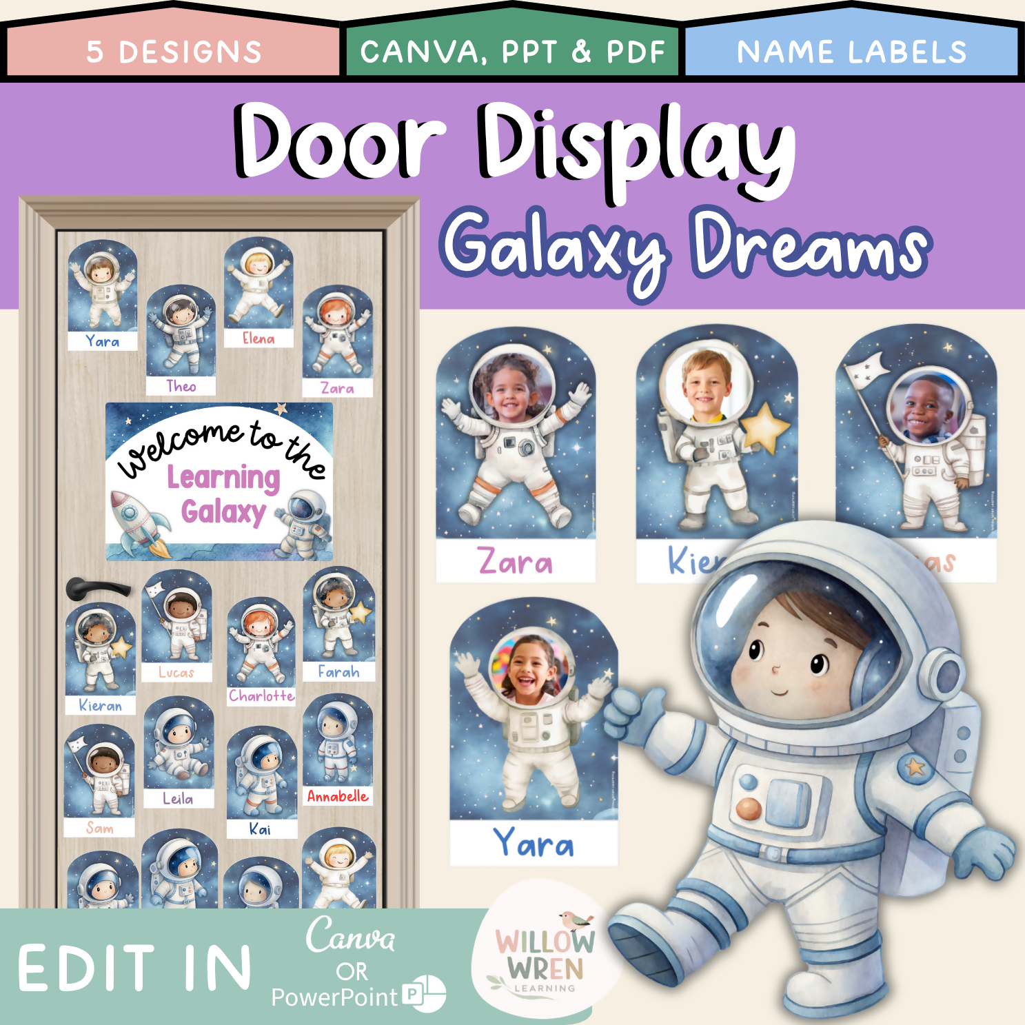 Galaxy Dreams Door Display | Space Classroom Decor | Classroom Door Decor
