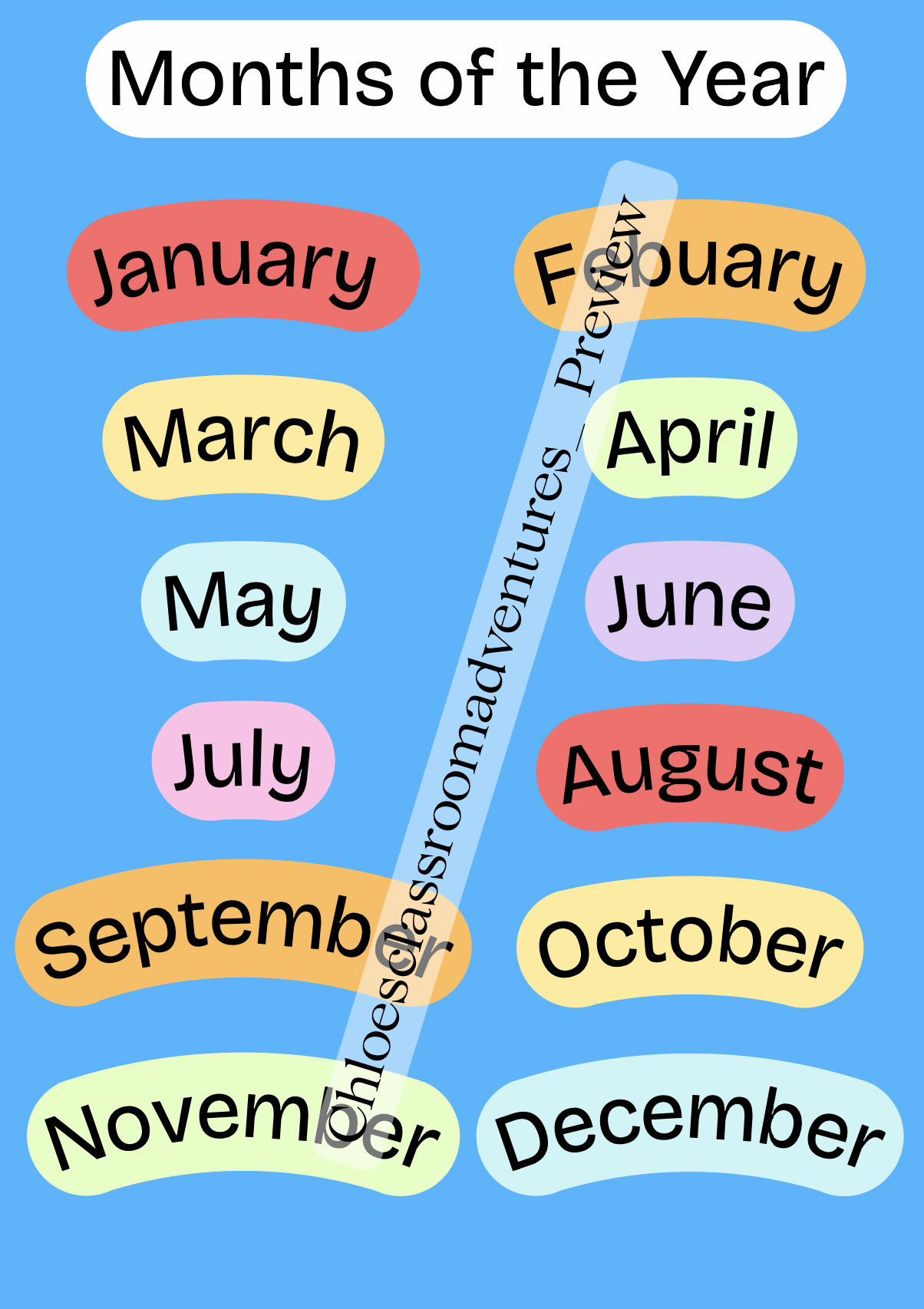 Days, Months & Seasons Poster Bundle