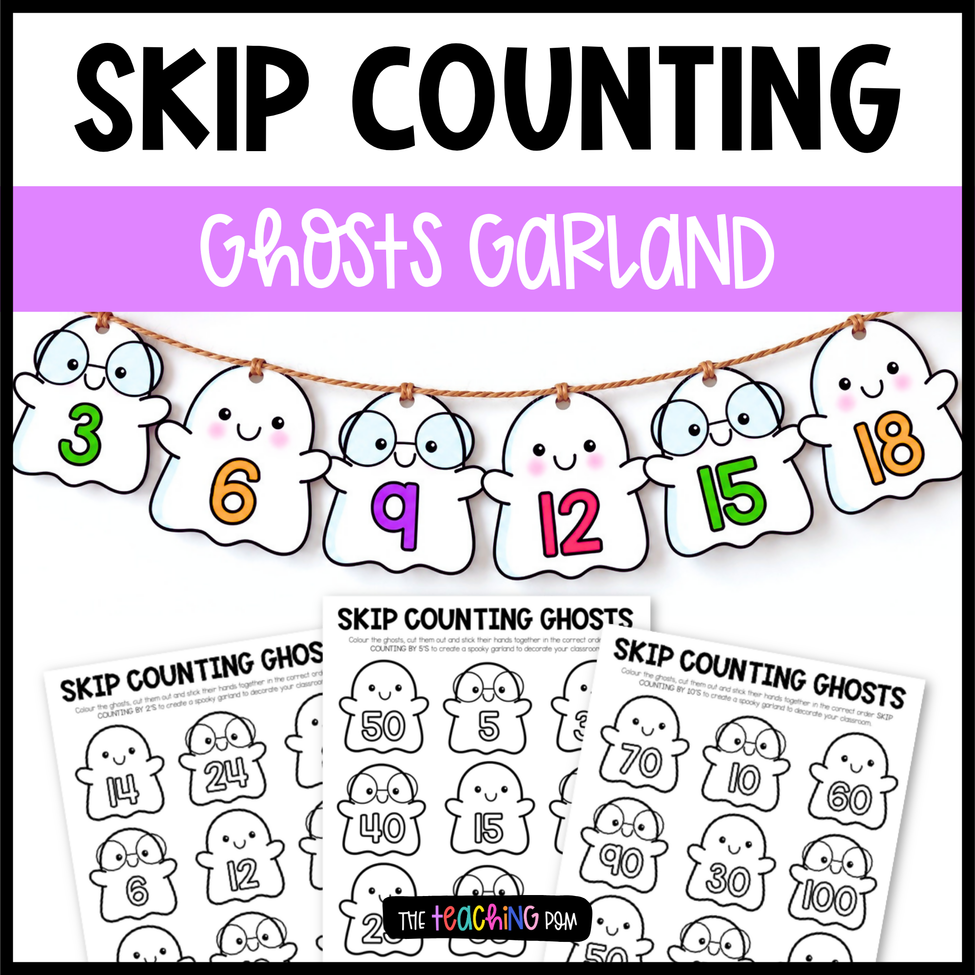 Halloween Skip Counting Garland | Fall Math Activity | Hands On Maths Craft