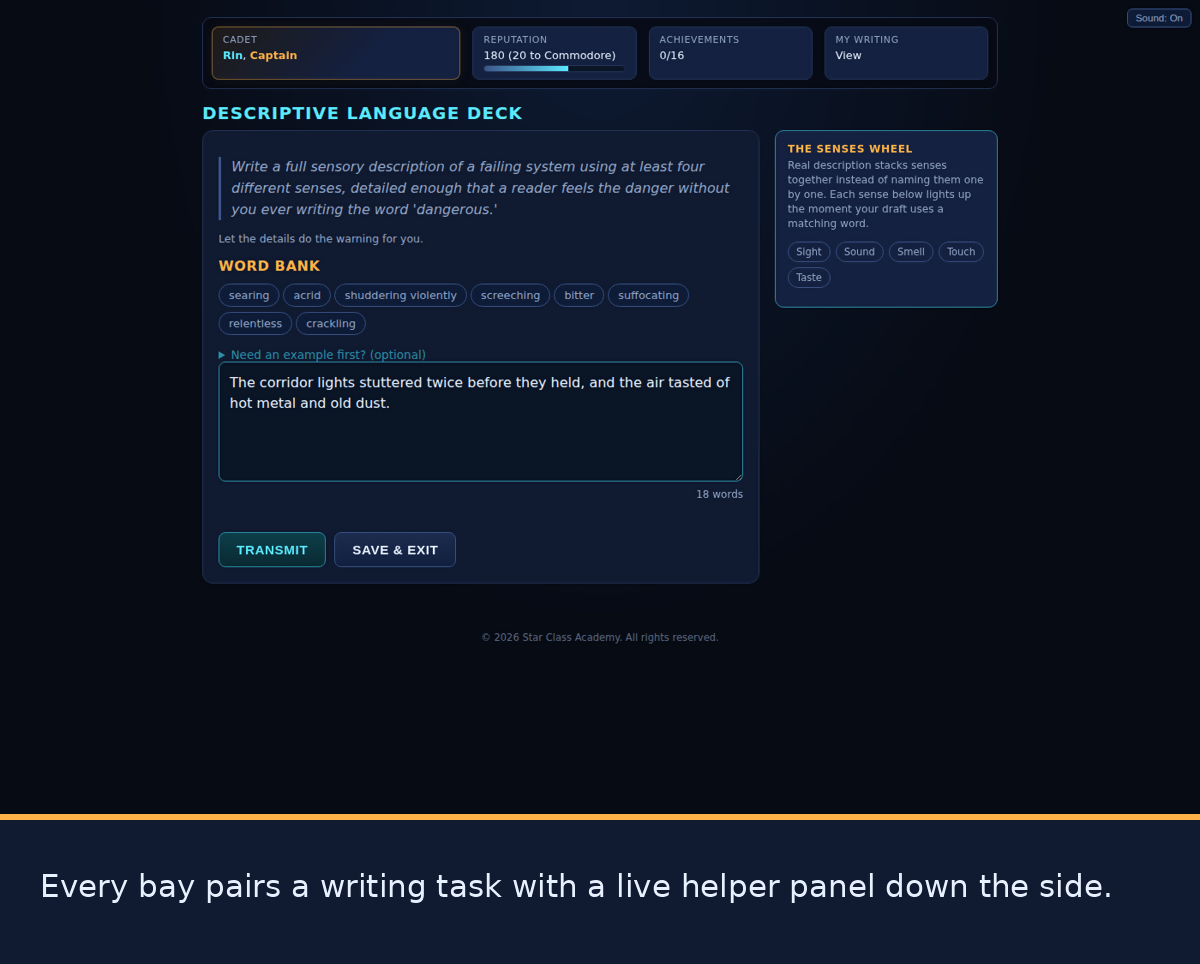 Narrative Writing Unit | Creative Writing Game & Teacher Console | Grades 7-9