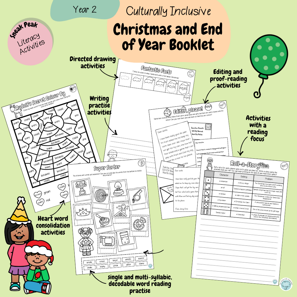 Year 2 - Culturally Inclusive Christmas and End of Year Booklet