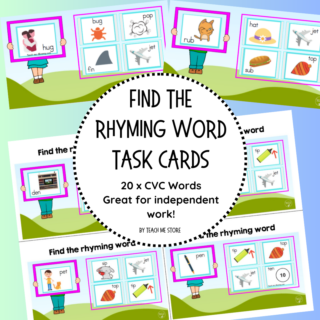 Find the Rhyming Word Task Cards