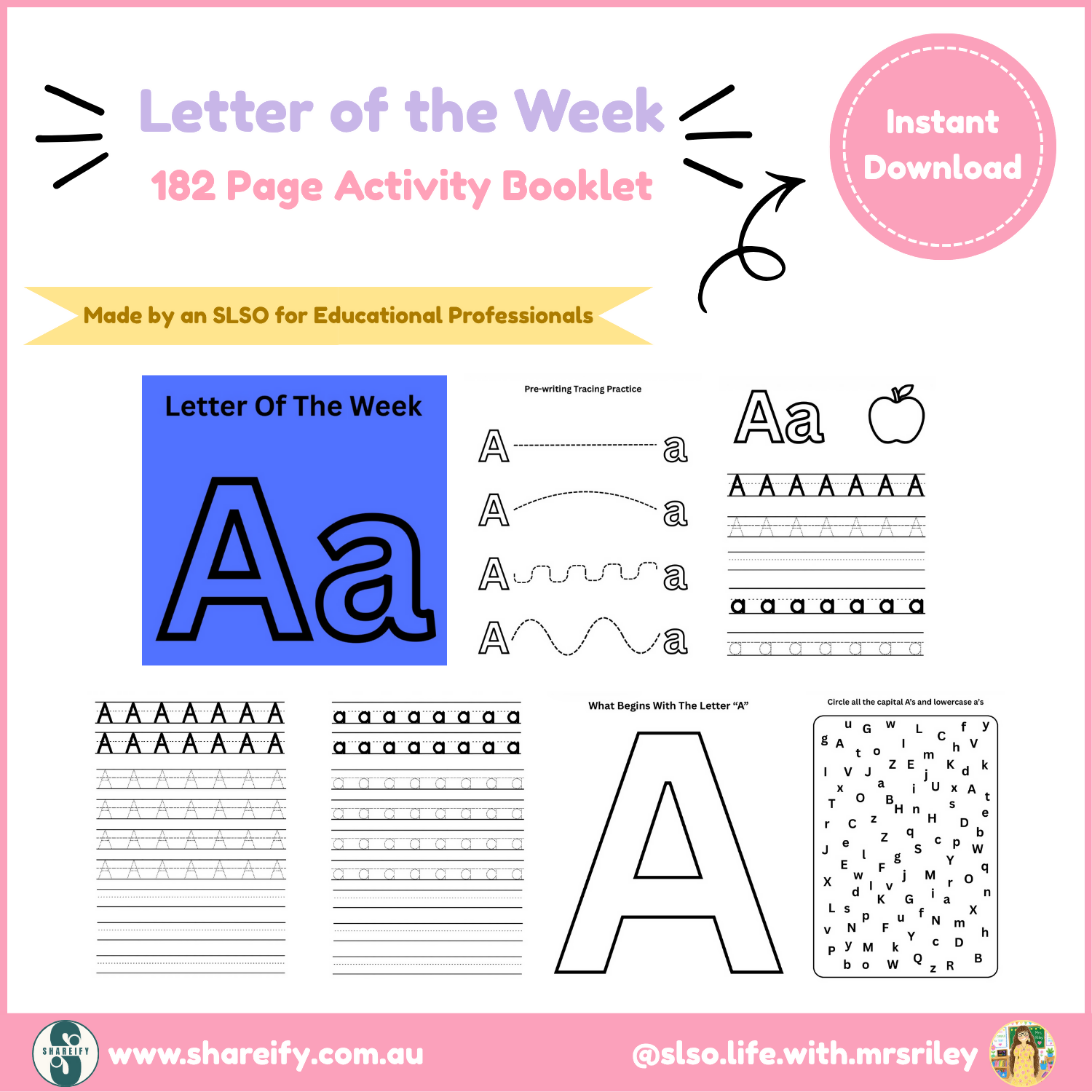 Letter of the Week Activity Booklet