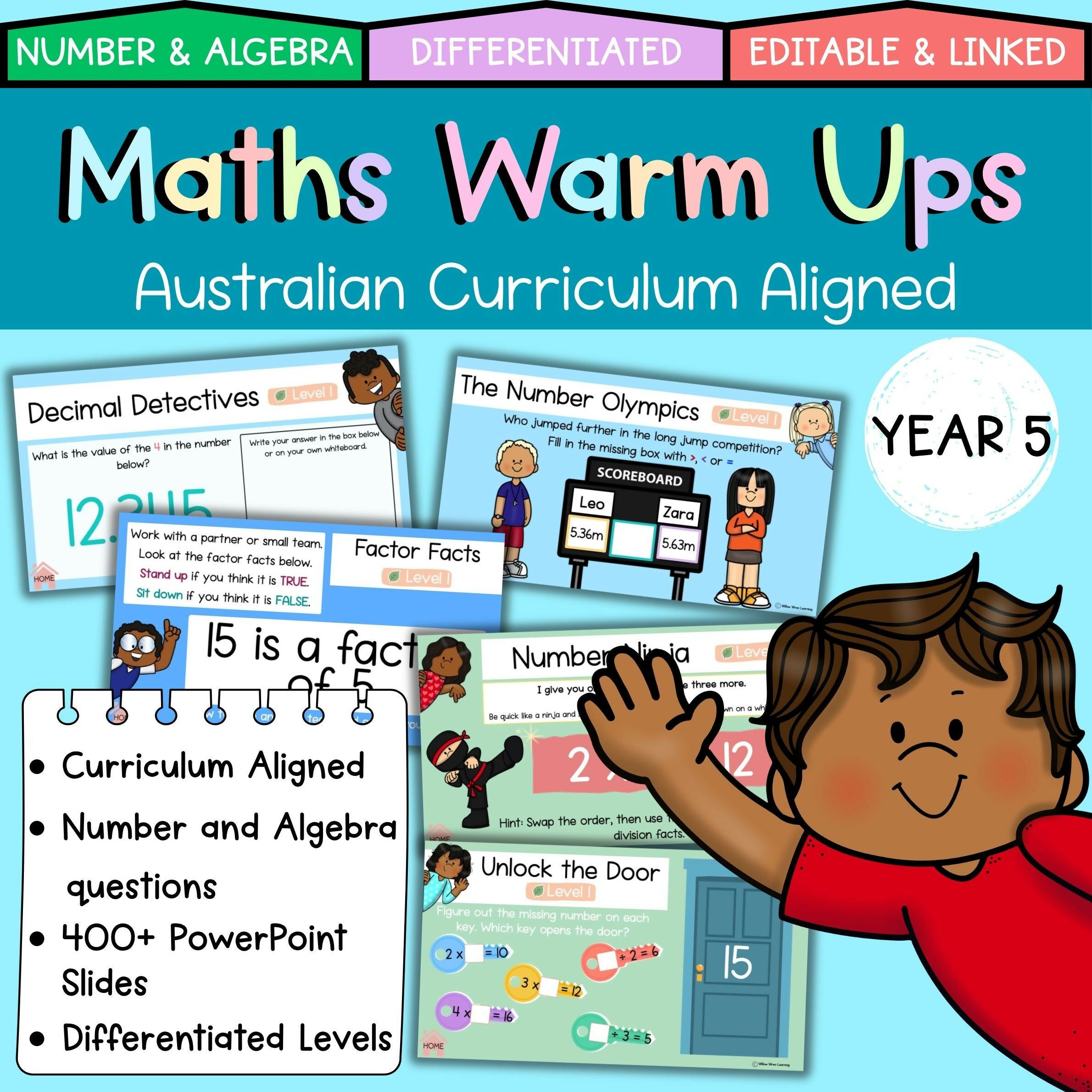 Year 5 Maths Warm Ups I Number & Algebra I Australian Curriculum V9