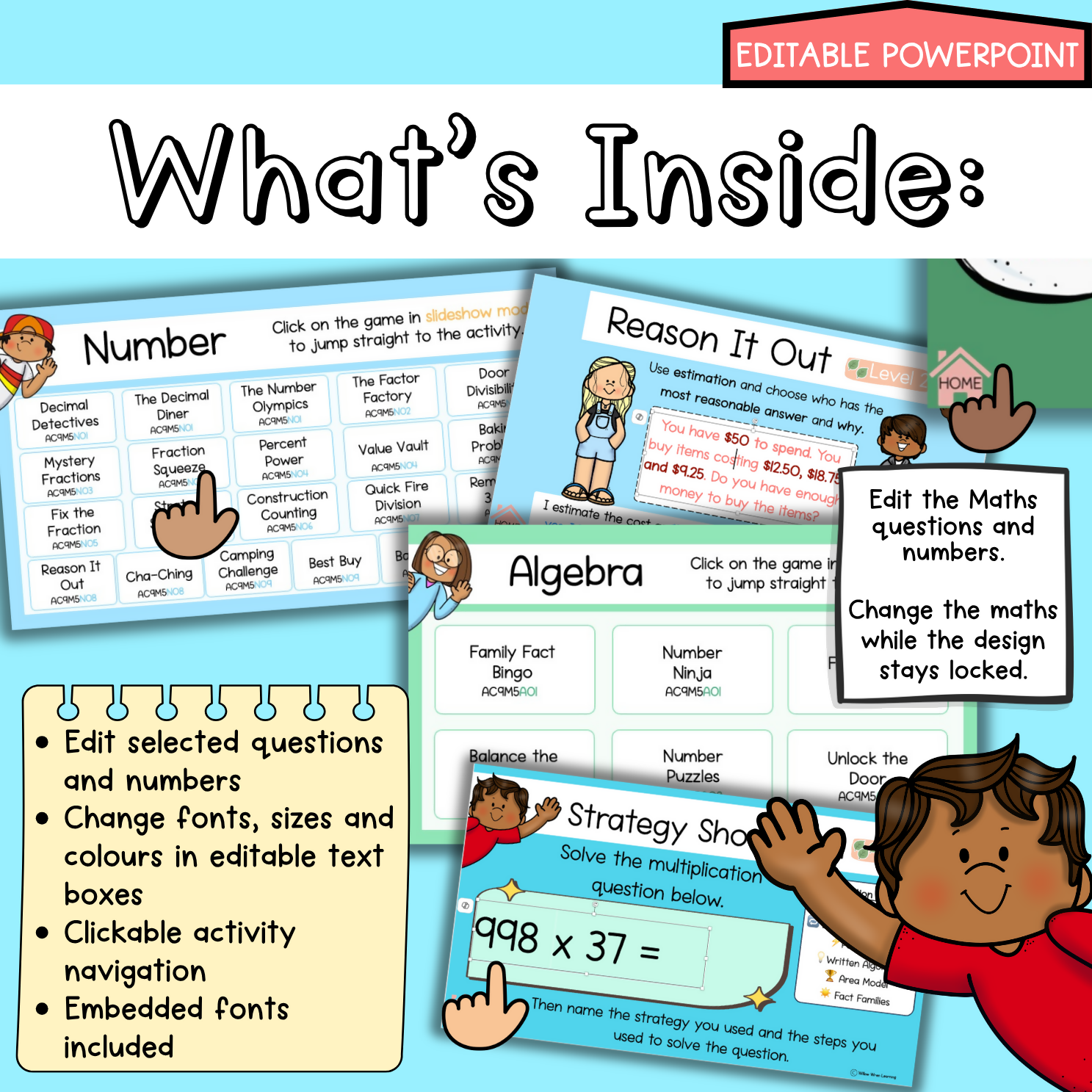 Year 5 Maths Warm Ups I Number & Algebra I Australian Curriculum V9