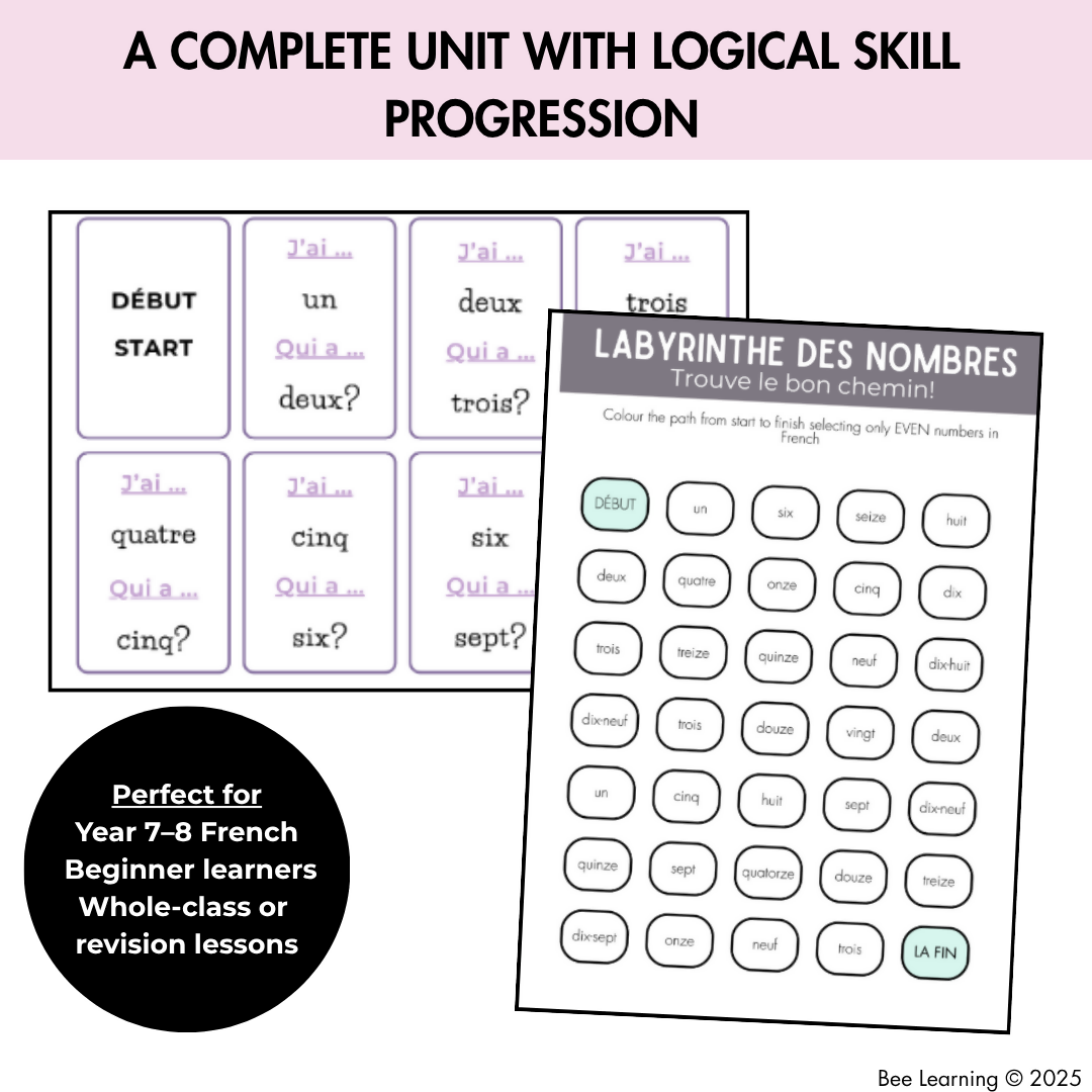 French Numbers 0–20 | Games, Speaking & Vocabulary Activities