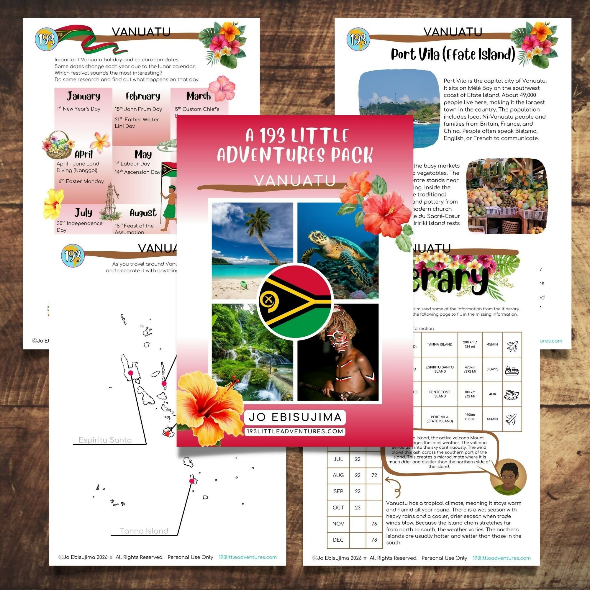 Vanuatu geography and culture pack