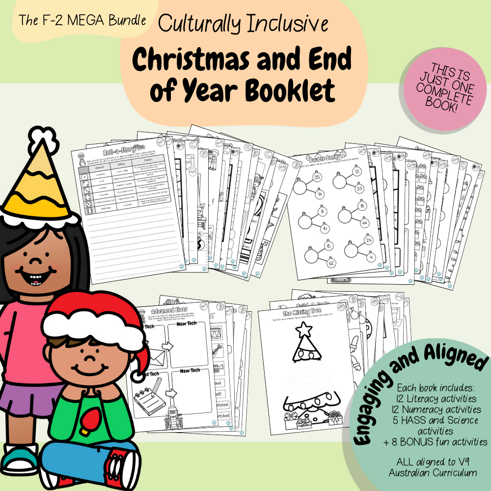 The MEGA F-2 Culturally Inclusive Christmas/End of Year Booklet Bundle