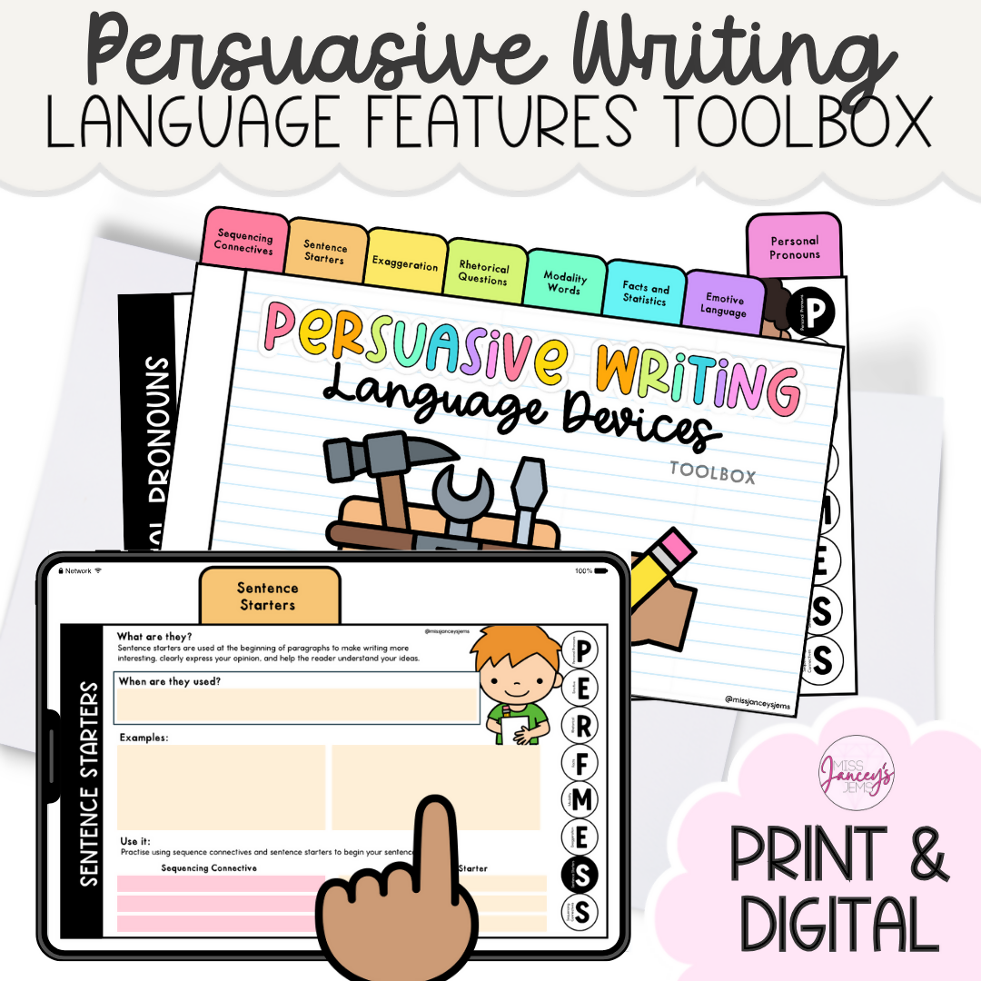 Opinion Writing Language Features & Devices I Interactive Persuasive Notebook