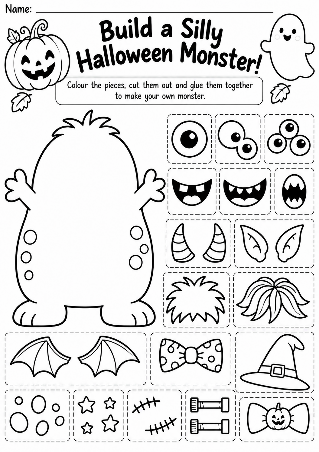 Halloween Craft & Writing Activity | Print and Go