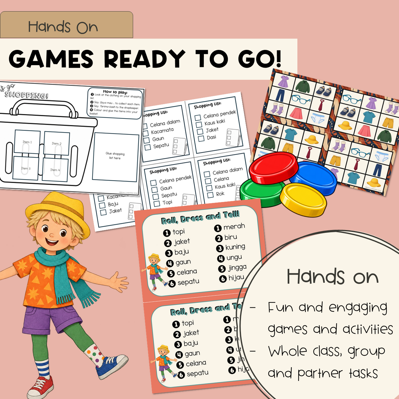 Indonesian Clothing Unit | Years 1–2 | Pakaian Lessons, Worksheets & Games